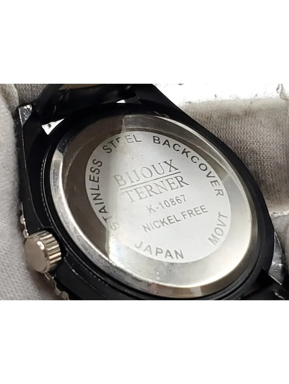 Bijoux Terner Watch Mens New Battery White Dial Rotating Bezel 40mm